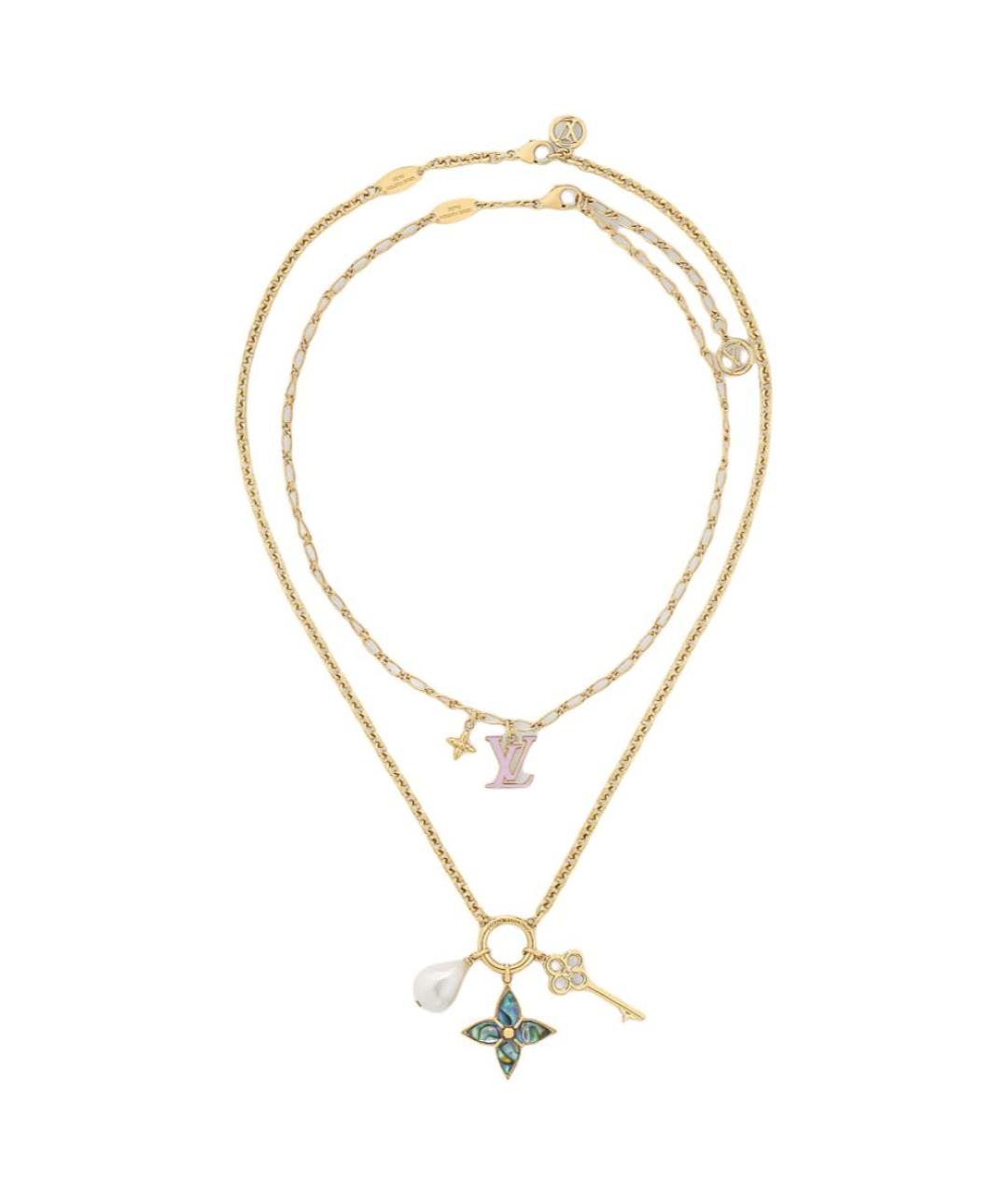 LOUIS VUITTON Золотая металлическая цепочка, фото 2