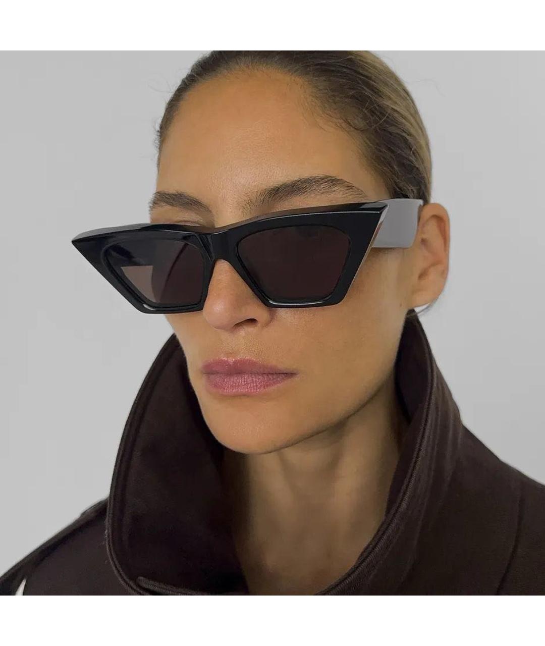 PHOEBE PHILO Черные пластиковые солнцезащитные очки, фото 8