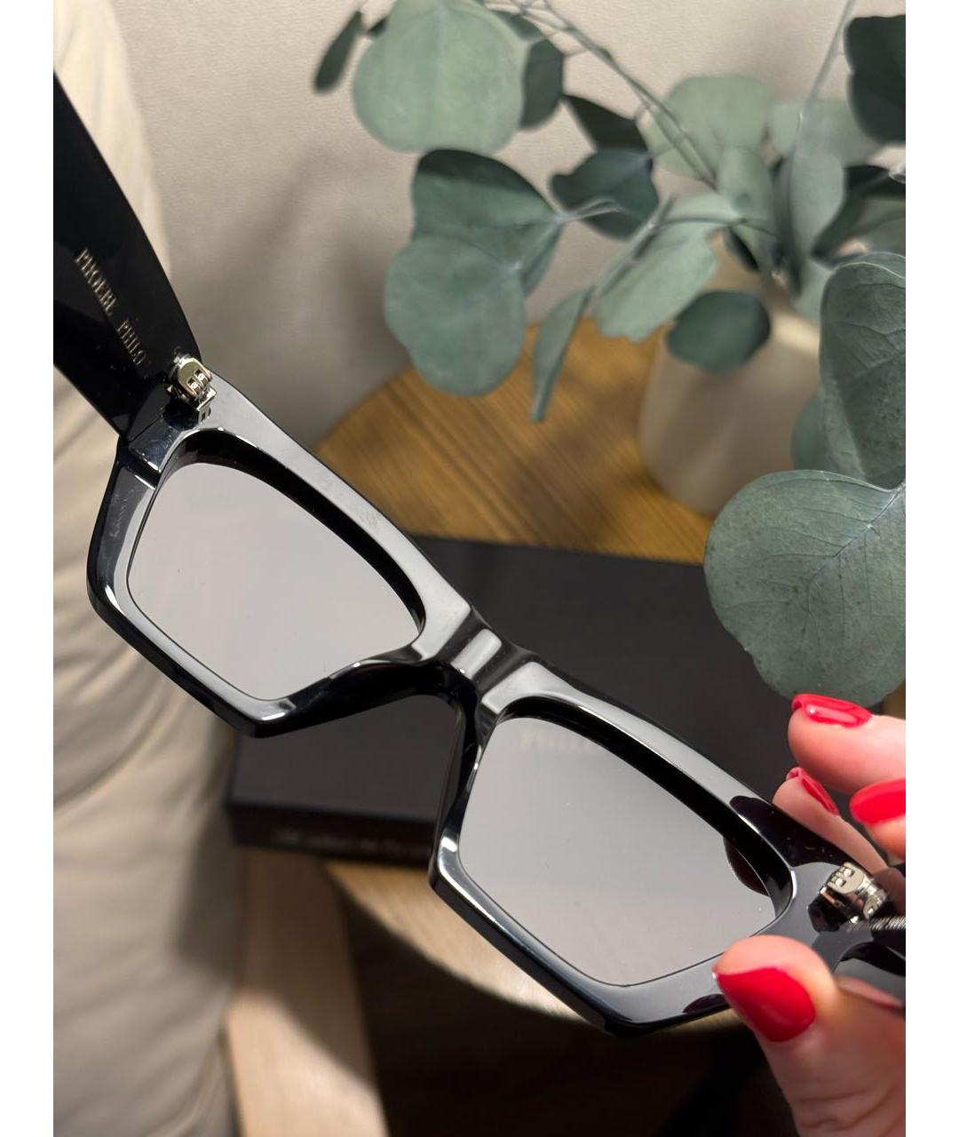 PHOEBE PHILO Черные пластиковые солнцезащитные очки, фото 4