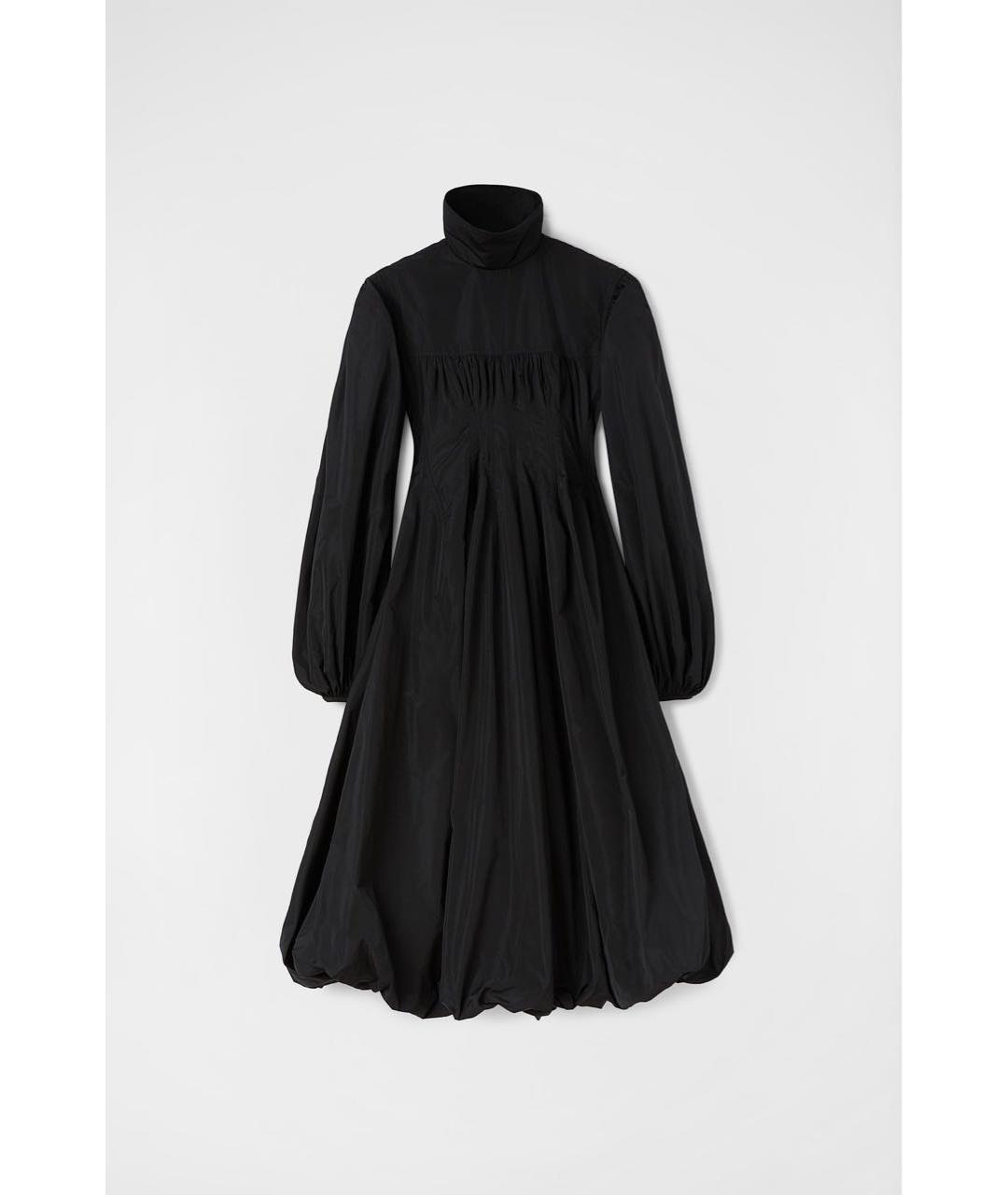 JIL SANDER Черное хлопковое вечернее платье, фото 5