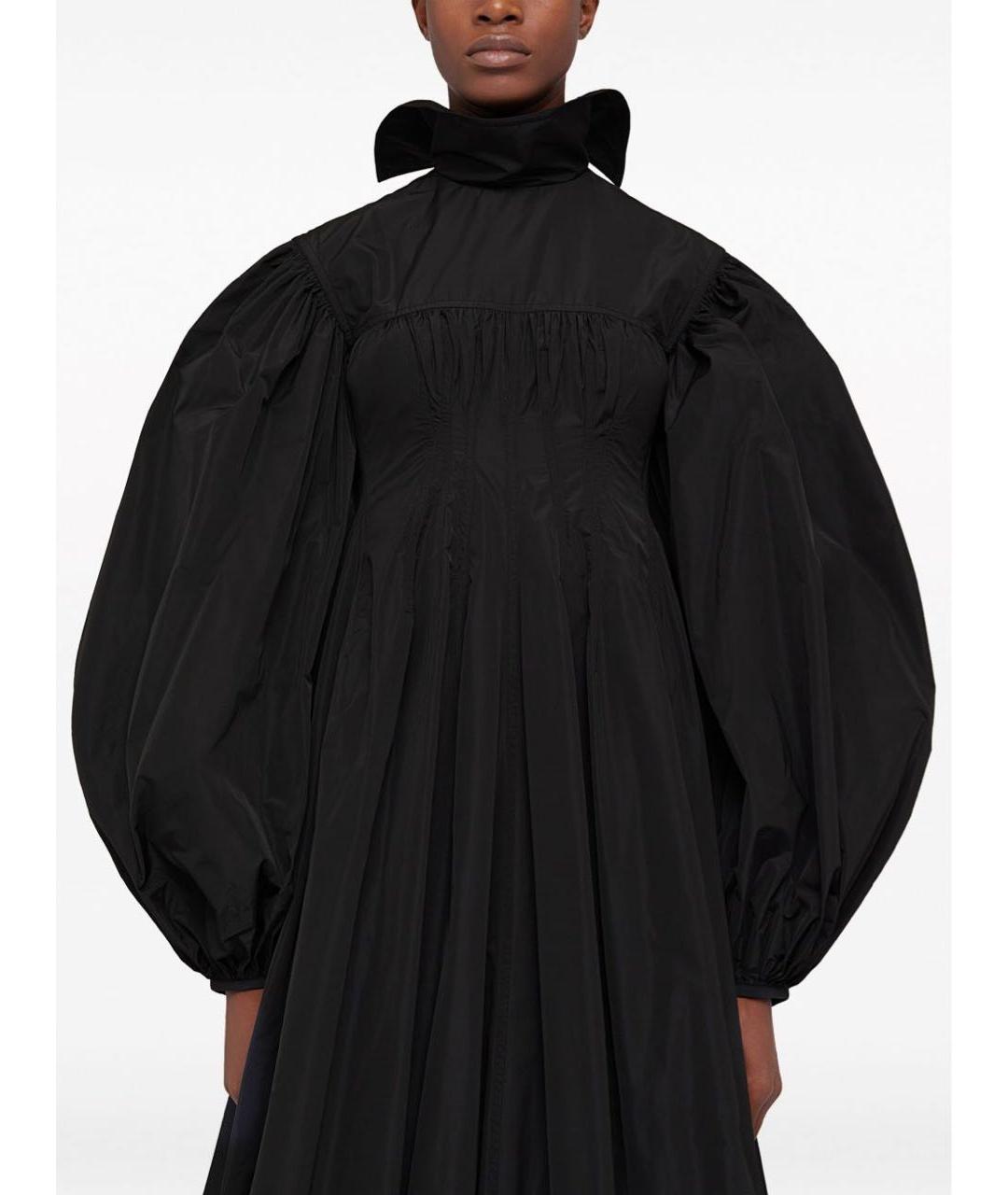 JIL SANDER Черное хлопковое вечернее платье, фото 4