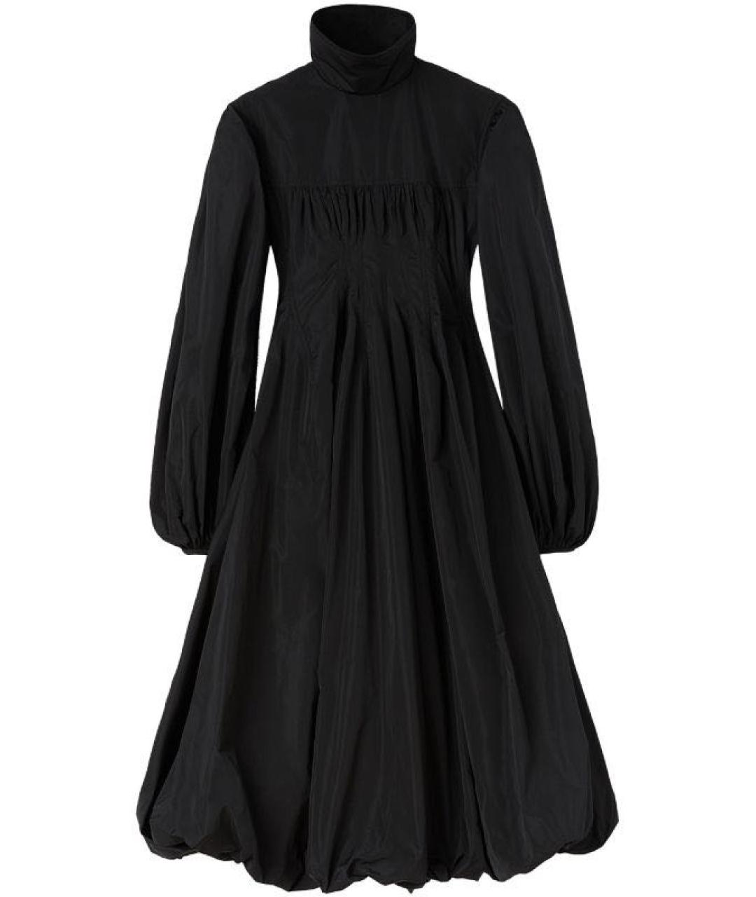 JIL SANDER Черное хлопковое вечернее платье, фото 1