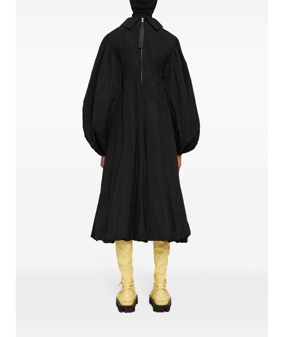 JIL SANDER Черное хлопковое вечернее платье, фото 2