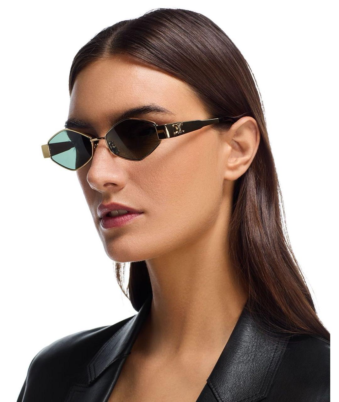 CELINE Золотые металлические солнцезащитные очки, фото 8