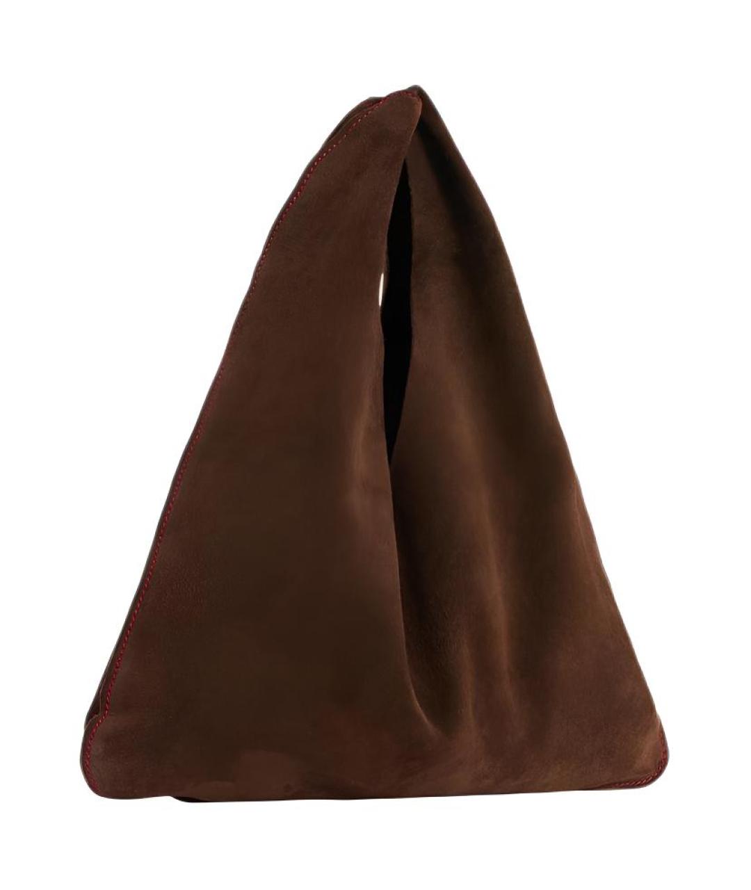 THE ROW Коричневая замшевая сумка через плечо, фото 2