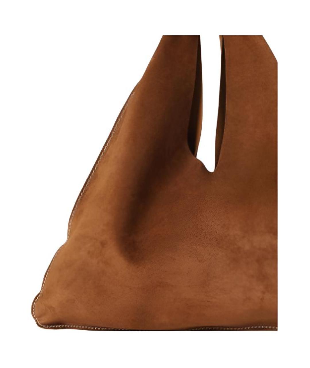 THE ROW Коричневая замшевая сумка через плечо, фото 4