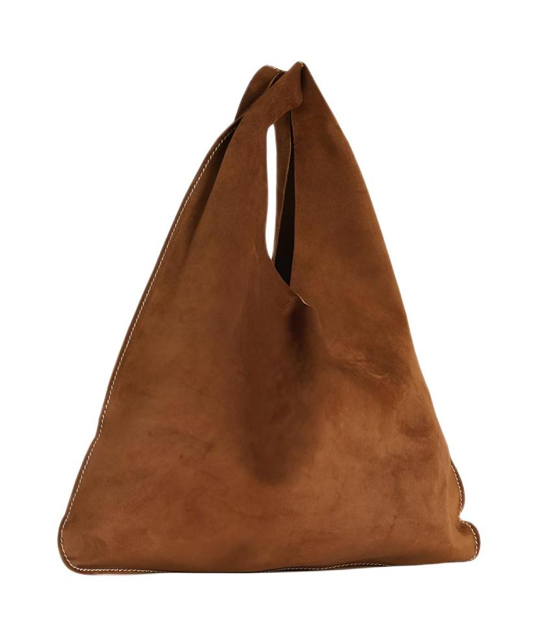 THE ROW Коричневая замшевая сумка через плечо, фото 2