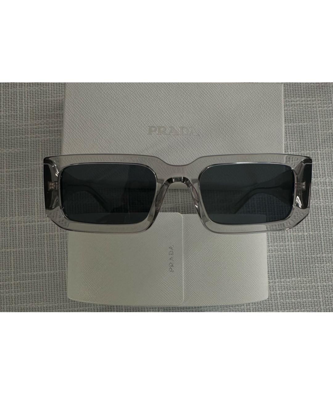 PRADA Серые пластиковые солнцезащитные очки, фото 7