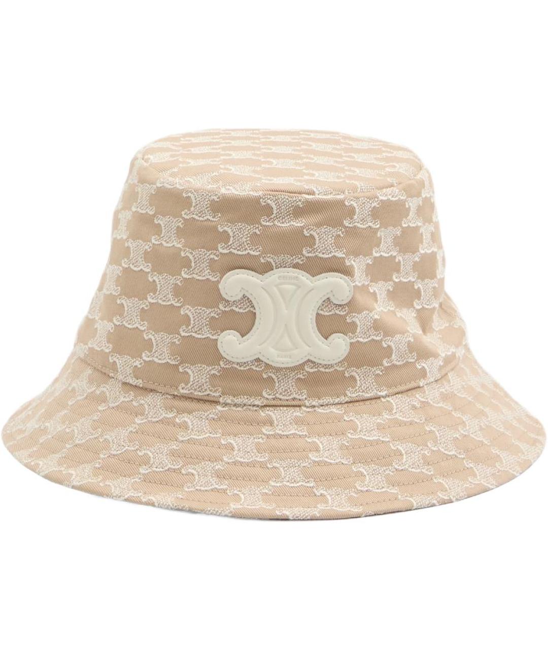 CELINE Бежевая хлопковая панама, фото 1