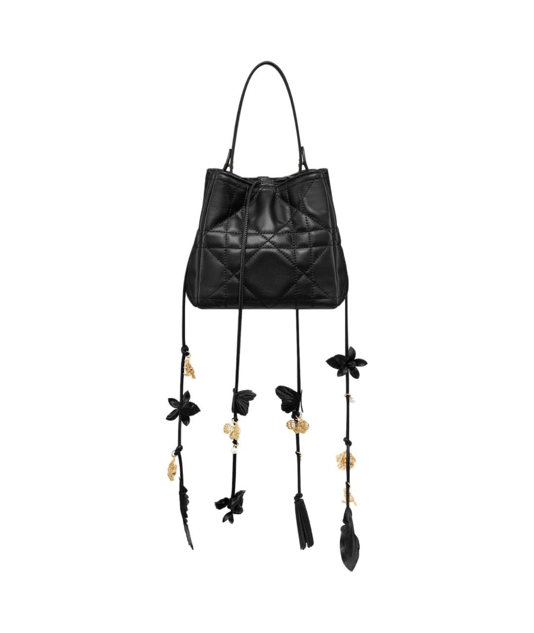 CHRISTIAN DIOR Черная кожаная сумка через плечо, фото 4