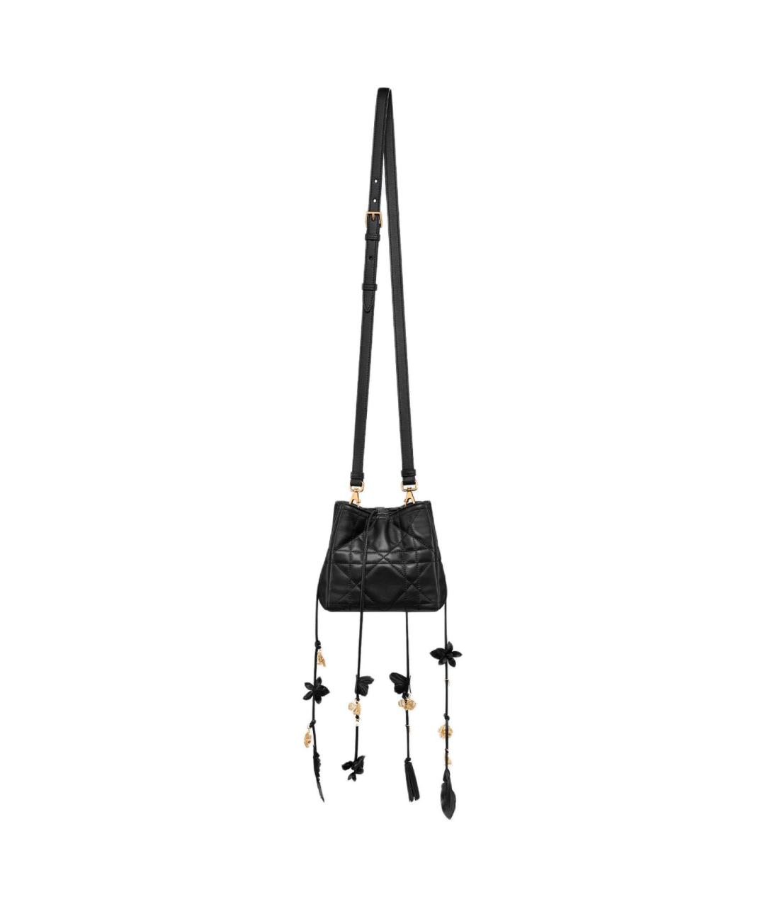 CHRISTIAN DIOR Черная кожаная сумка через плечо, фото 2