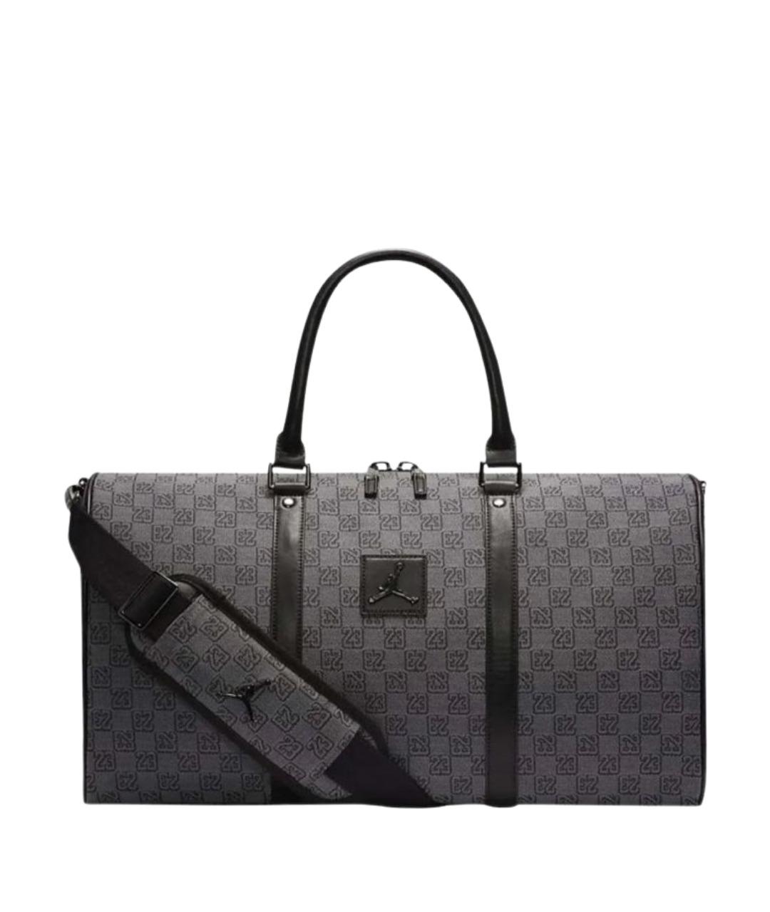 JORDAN Антрацитовая тканевая дорожная/спортивная сумка, фото 1