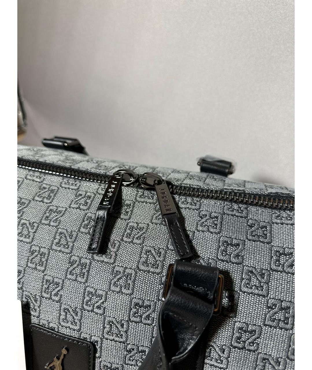 JORDAN Антрацитовая тканевая дорожная/спортивная сумка, фото 4