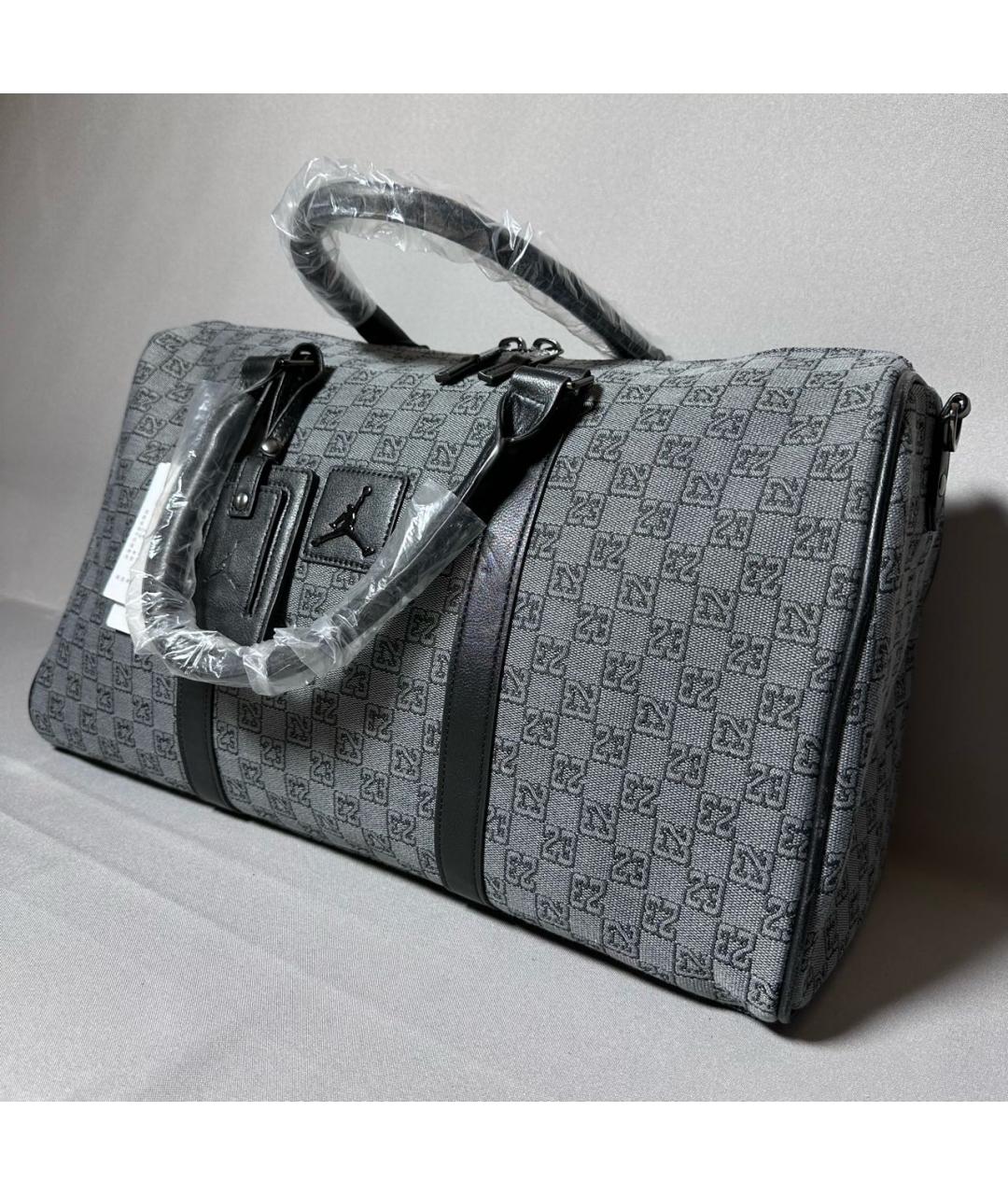 JORDAN Антрацитовая тканевая дорожная/спортивная сумка, фото 2