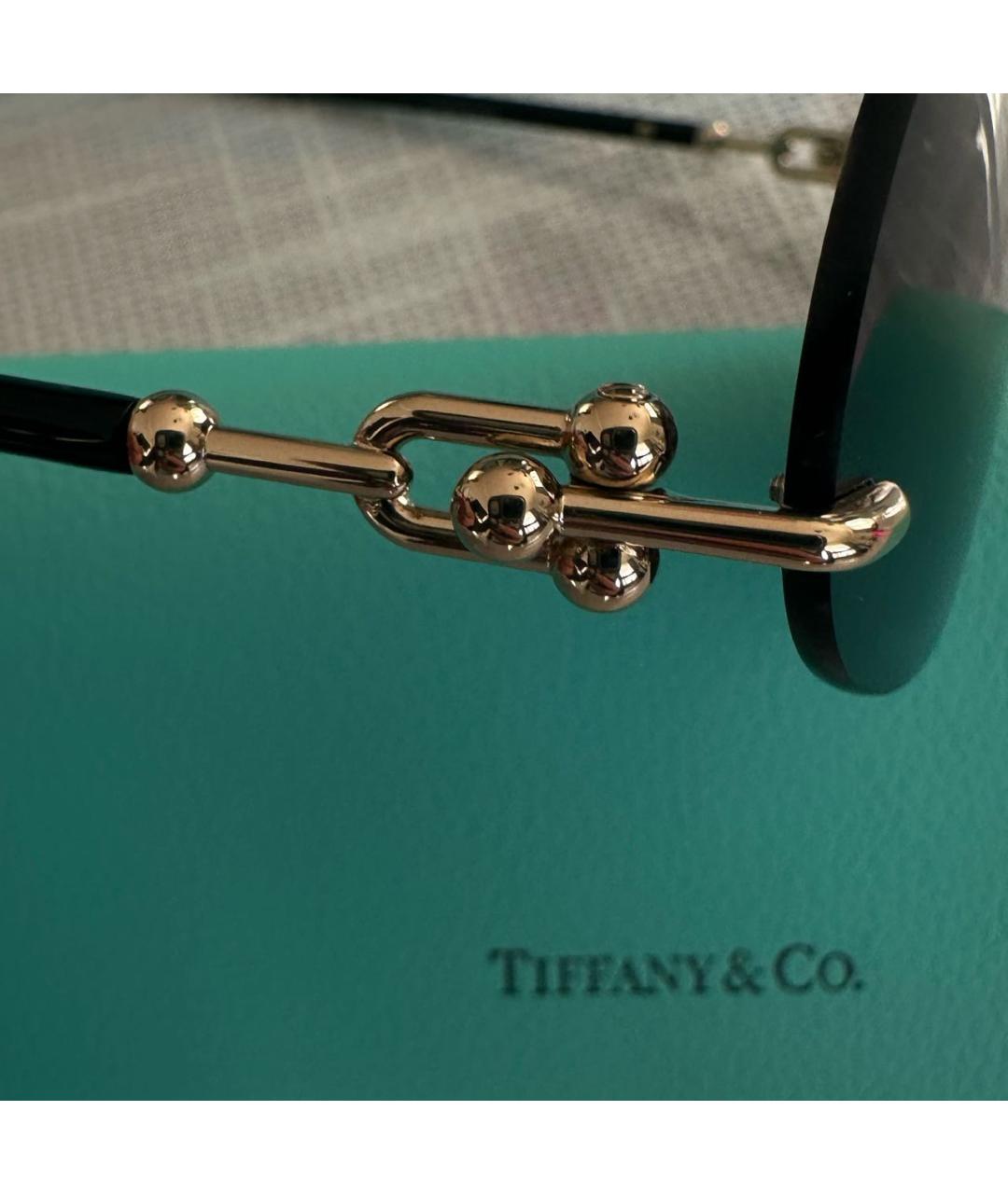 TIFFANY&CO Золотые пластиковые солнцезащитные очки, фото 5