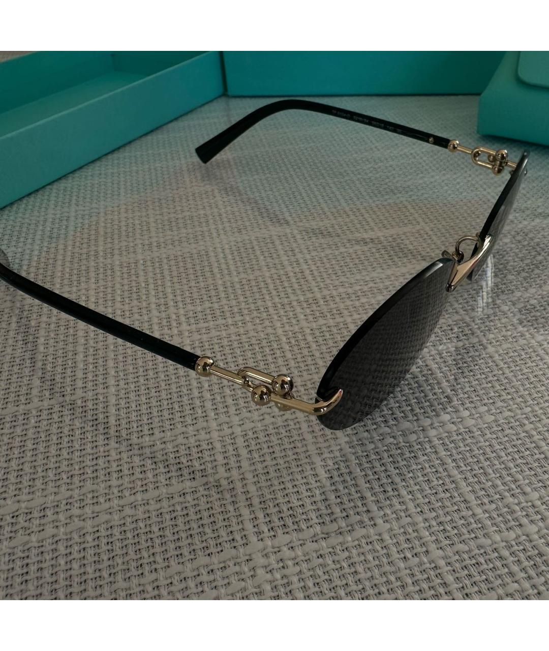 TIFFANY&CO Золотые пластиковые солнцезащитные очки, фото 2