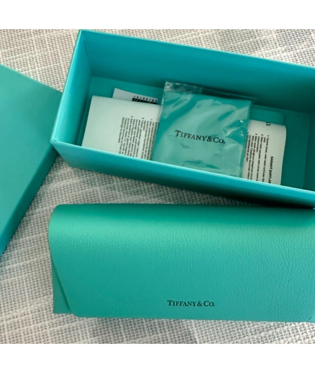 TIFFANY&CO Золотые пластиковые солнцезащитные очки, фото 7