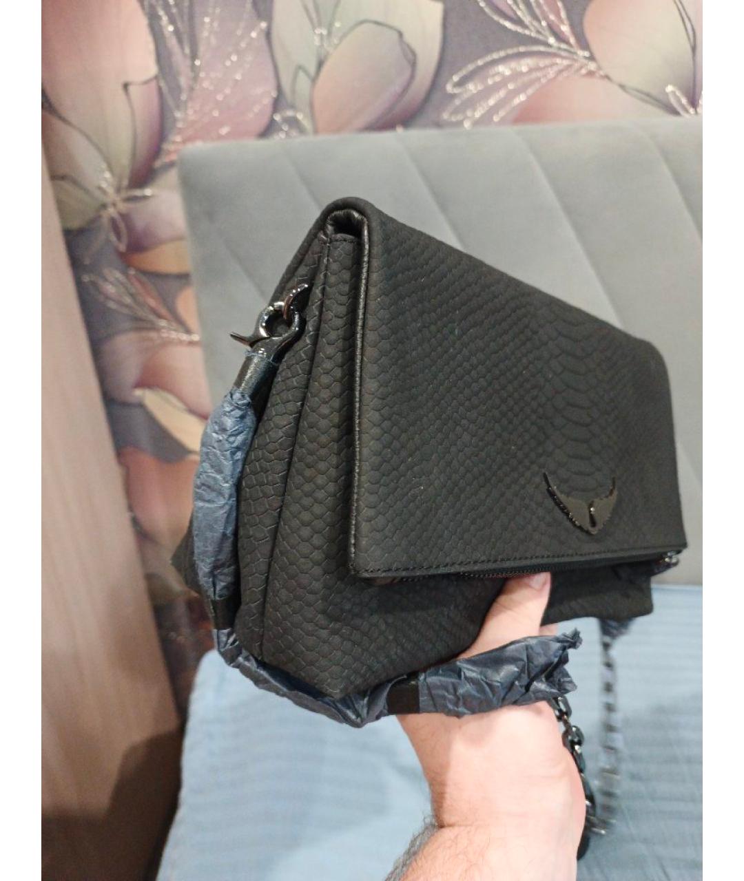 ZADIG & VOLTAIRE Черная кожаная сумка через плечо, фото 2