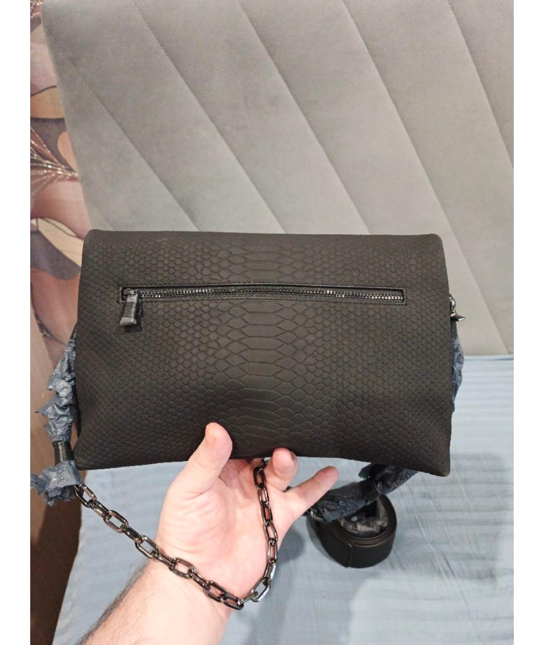 ZADIG & VOLTAIRE Черная кожаная сумка через плечо, фото 3