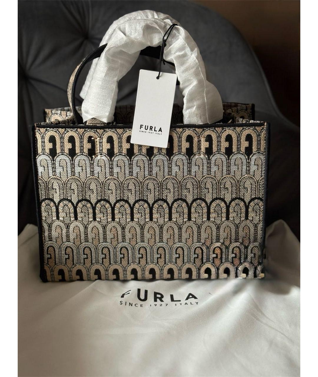 FURLA Мульти жаккардовая сумка тоут, фото 4