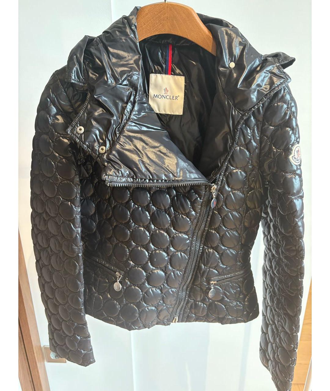 MONCLER Черный полиамидовый пуховик, фото 5