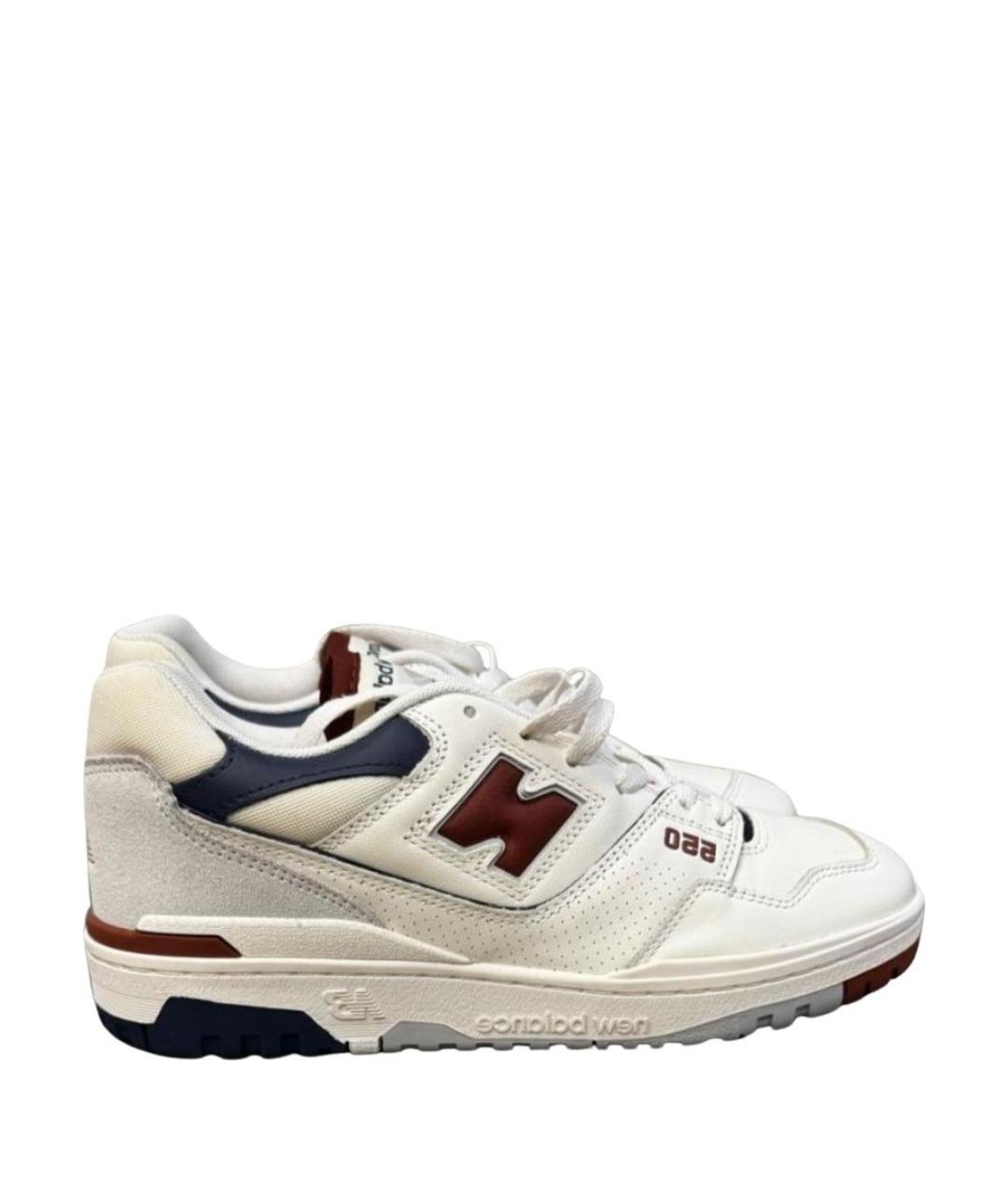 NEW BALANCE Белые кожаные низкие кроссовки / кеды, фото 1