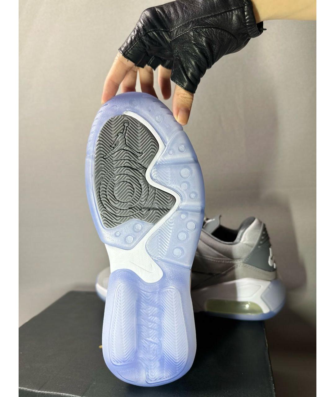 JORDAN Серые текстильные низкие кроссовки / кеды, фото 7