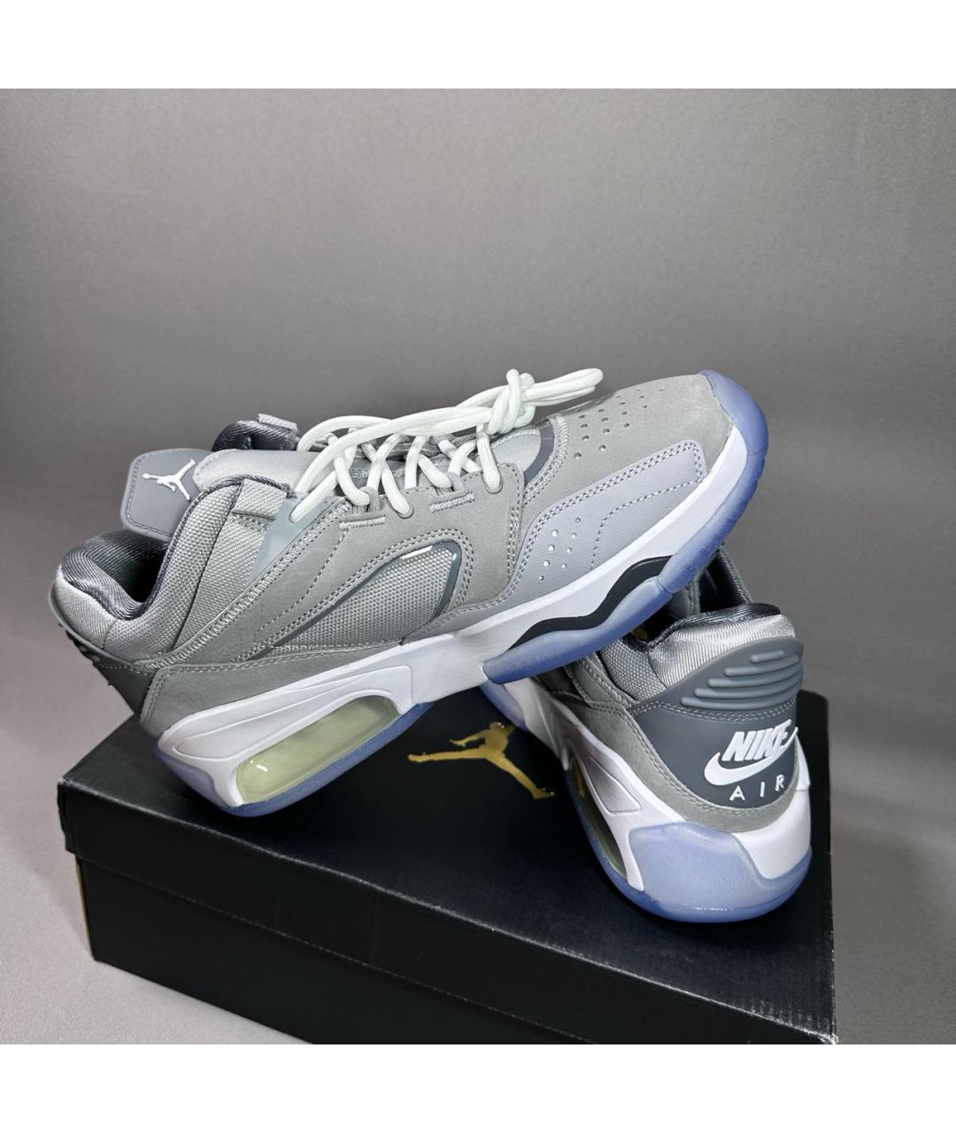 JORDAN Серые текстильные низкие кроссовки / кеды, фото 2