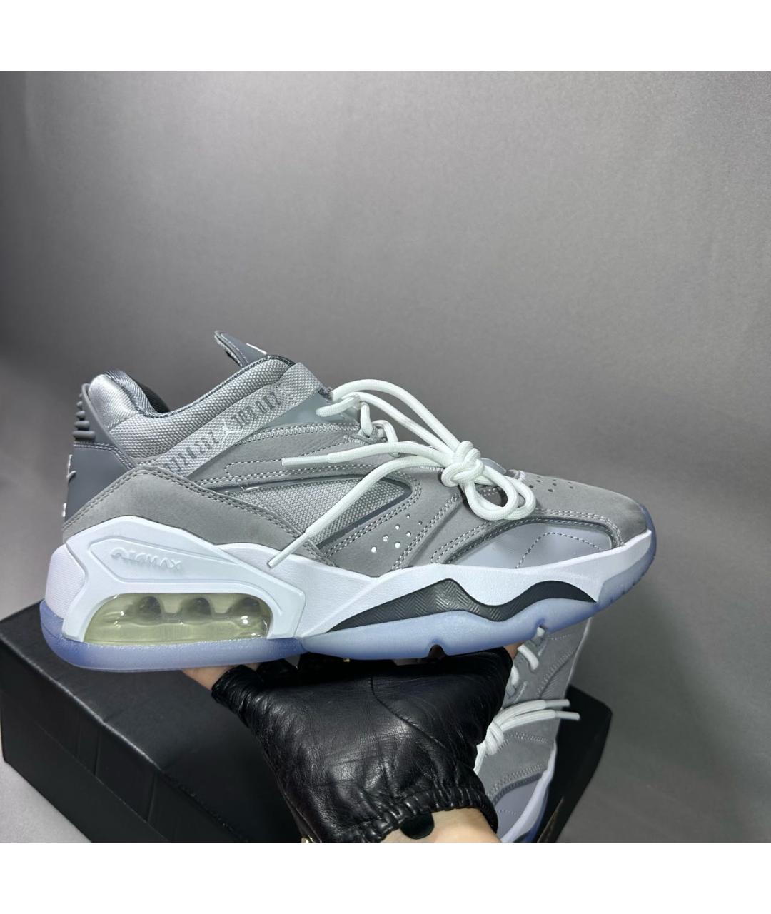 JORDAN Серые текстильные низкие кроссовки / кеды, фото 9