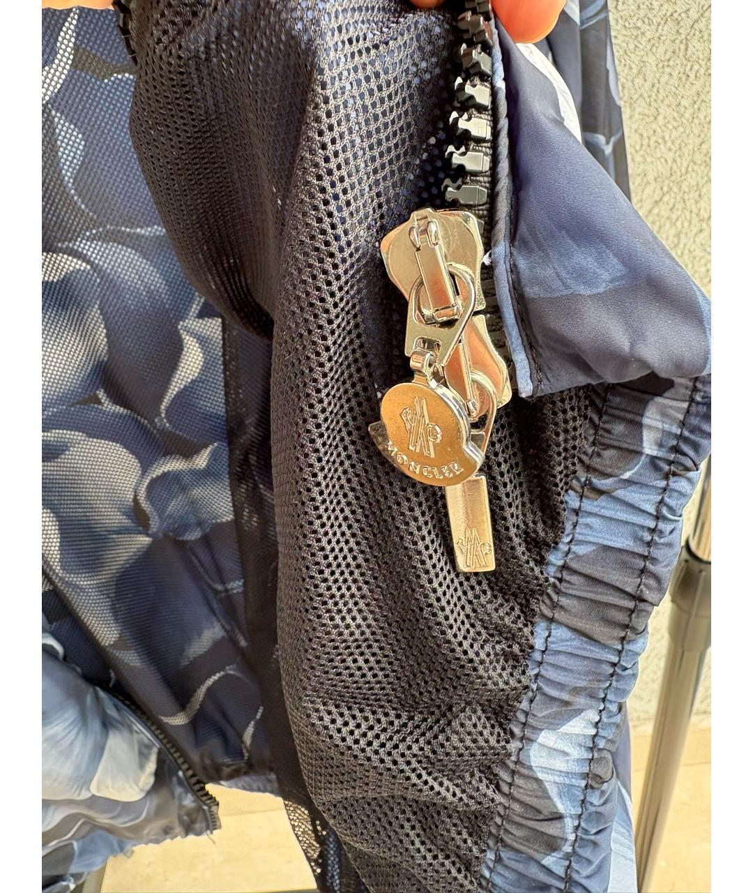 MONCLER Синяя синтетическая куртка, фото 5