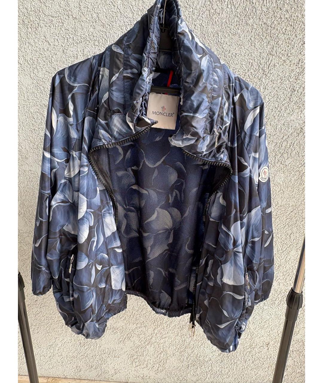 MONCLER Синяя синтетическая куртка, фото 3