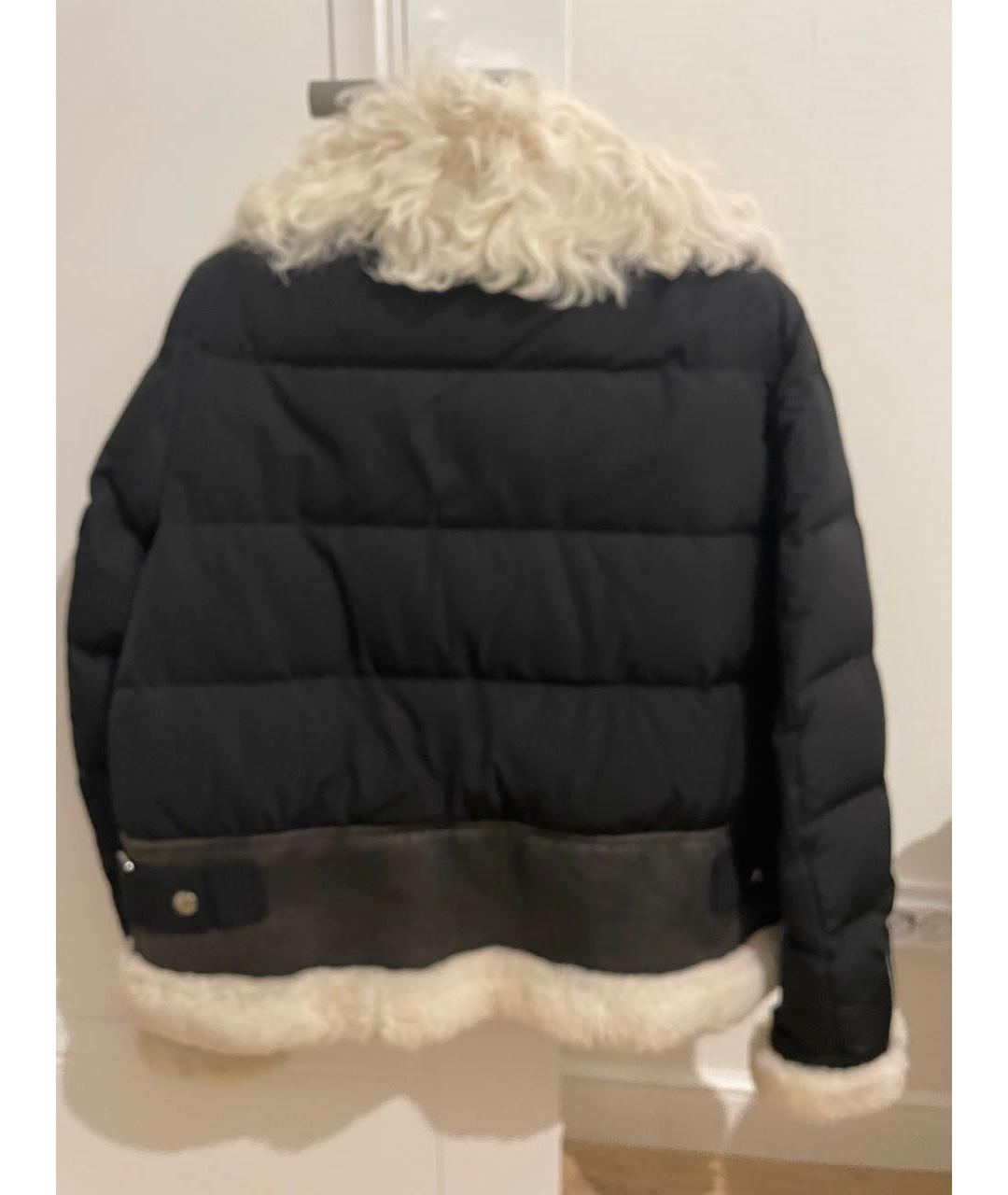 MONCLER Черная замшевая дубленка, фото 2