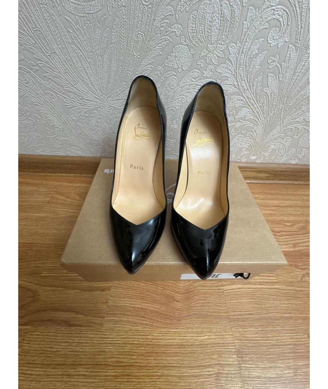 CHRISTIAN LOUBOUTIN Черные туфли из лакированной кожи, фото 2