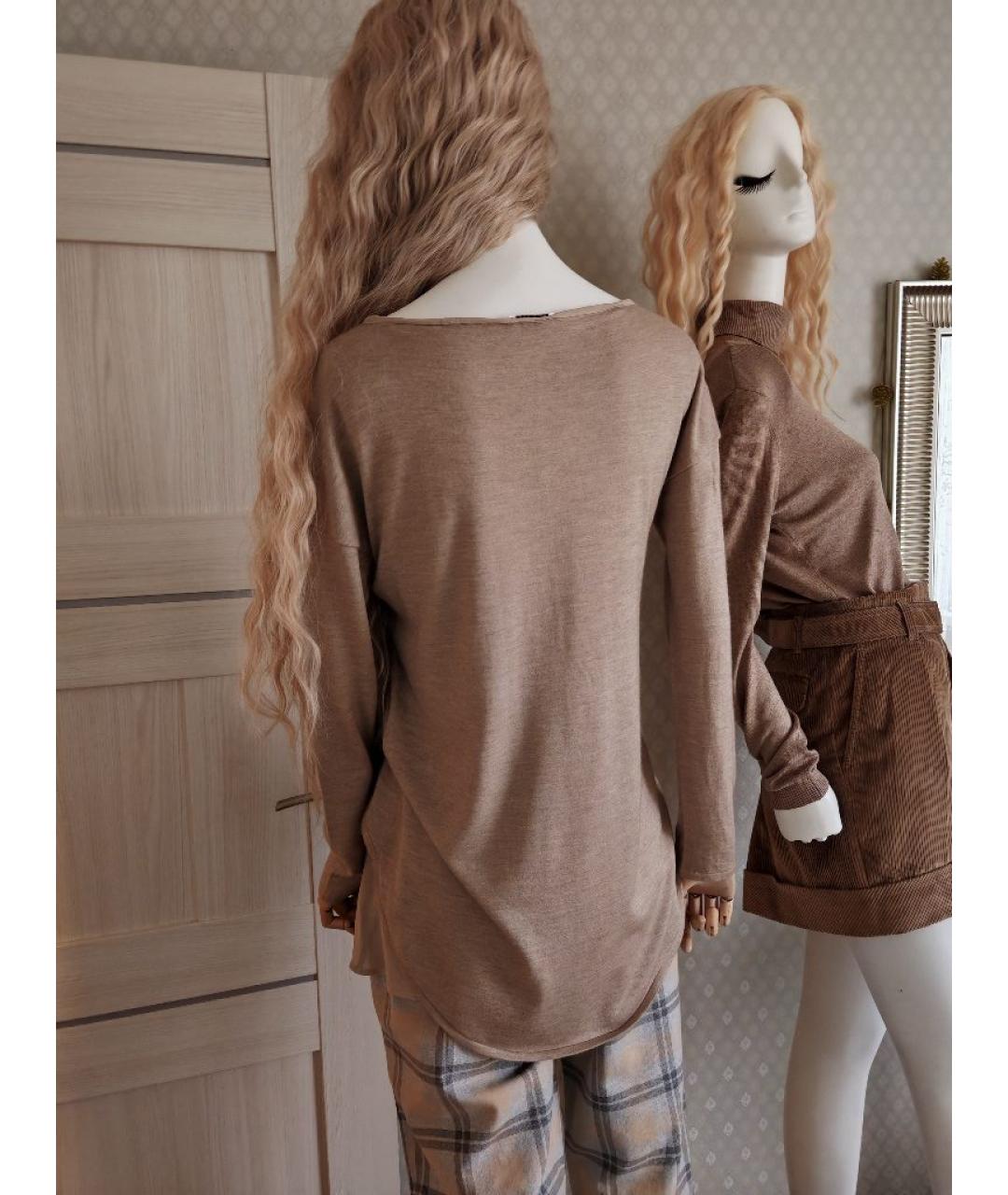 BRUNELLO CUCINELLI Бежевый кашемировый джемпер / свитер, фото 6