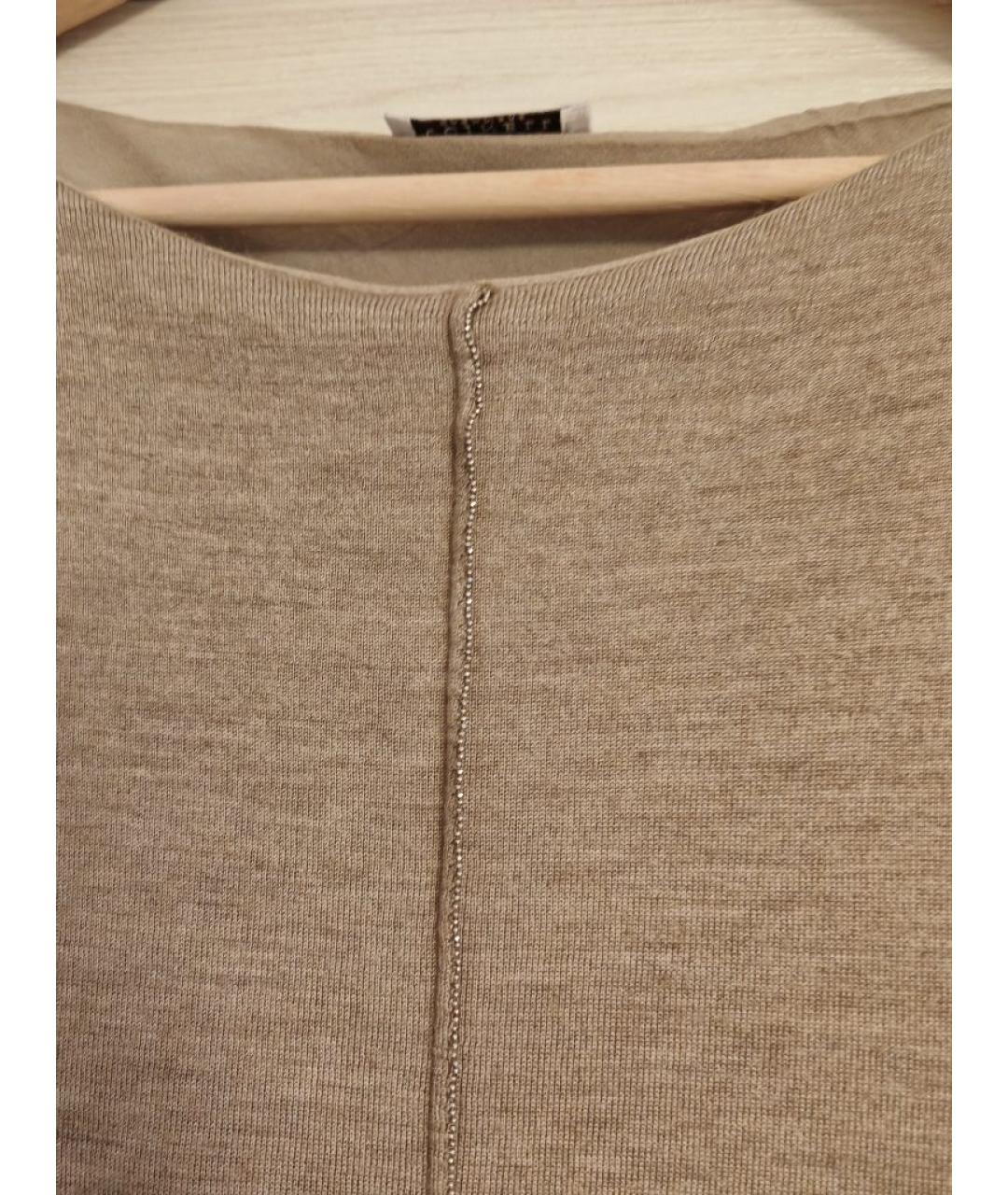 BRUNELLO CUCINELLI Бежевый кашемировый джемпер / свитер, фото 3