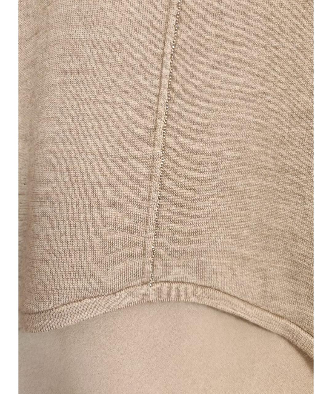 BRUNELLO CUCINELLI Бежевый кашемировый джемпер / свитер, фото 4