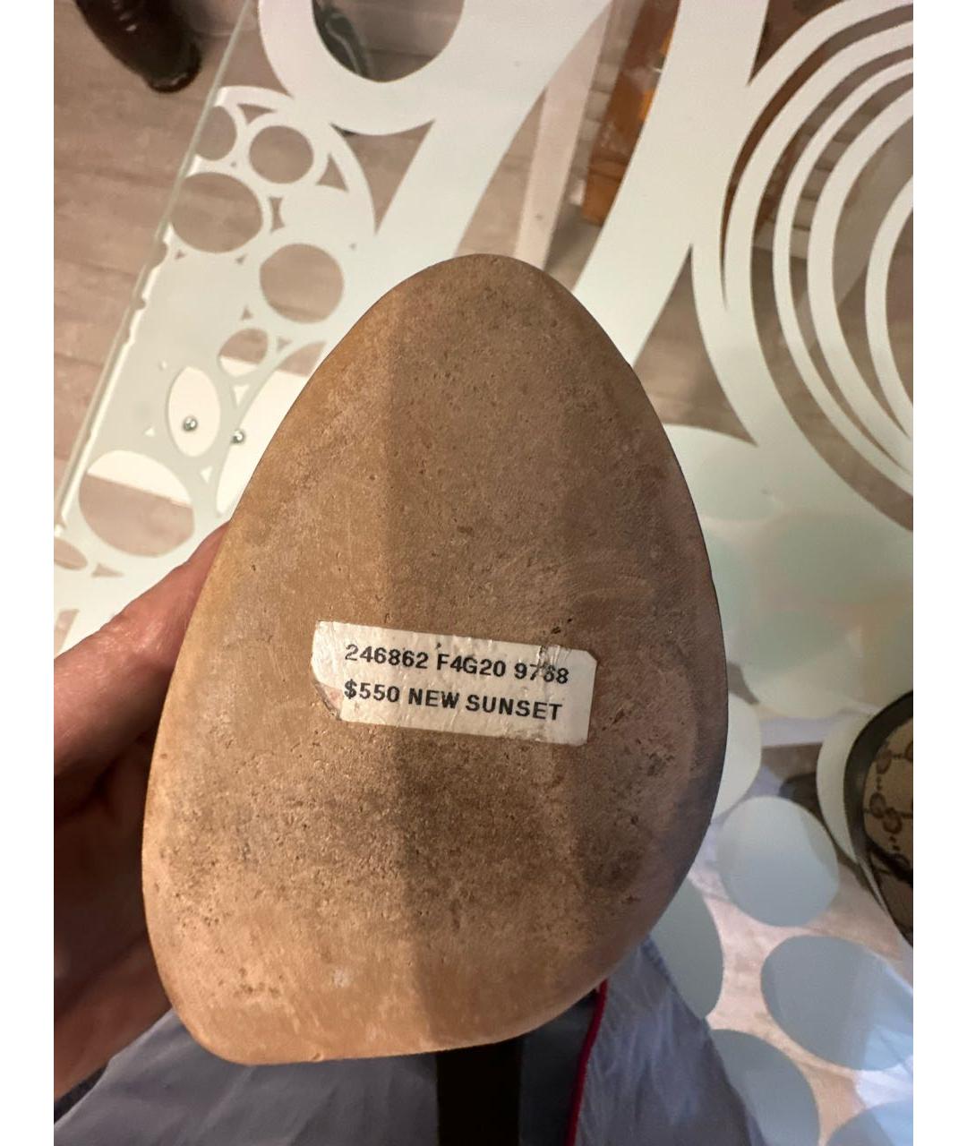 GUCCI Бежевые текстильные туфли, фото 4