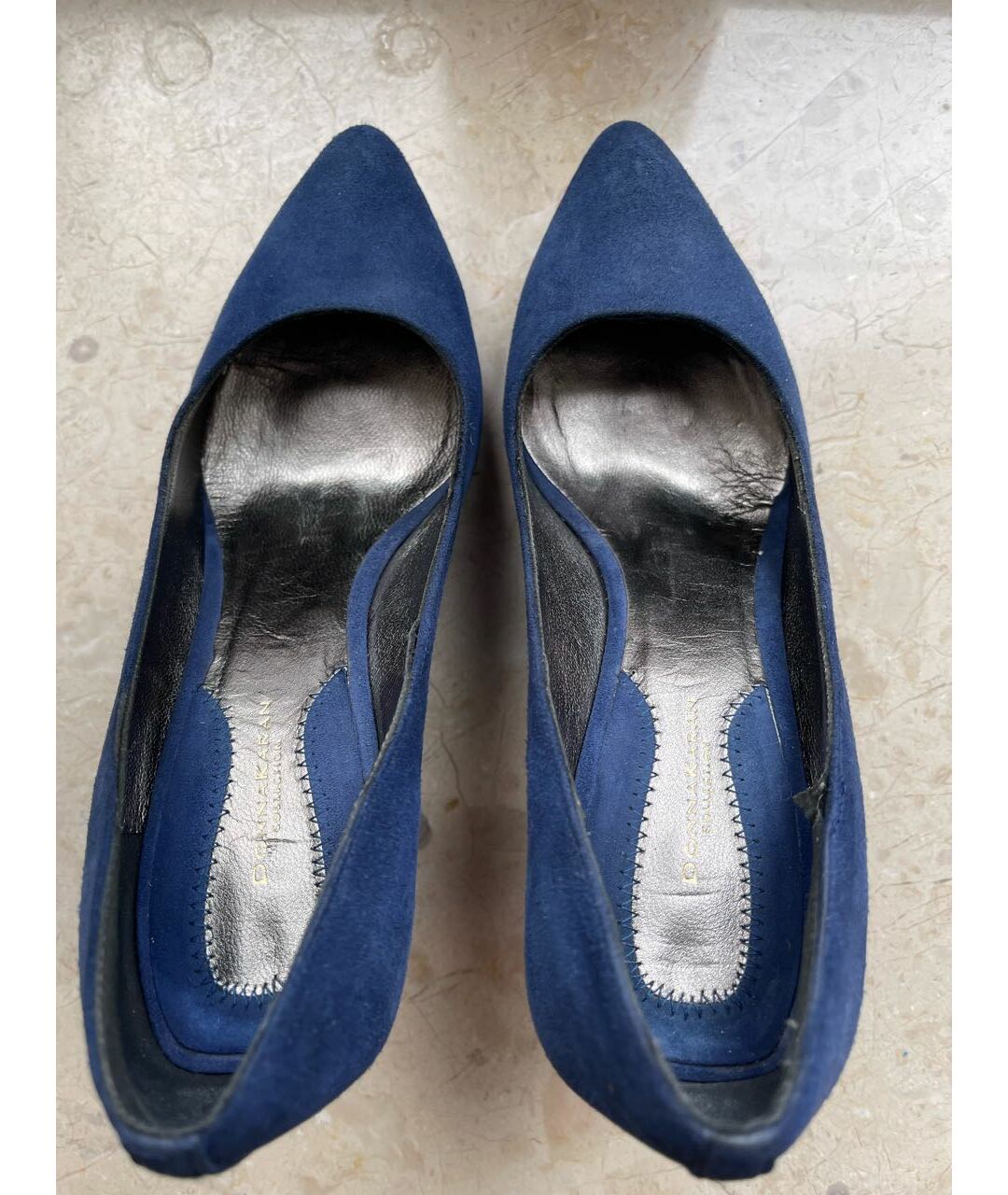 DONNA KARAN Синие замшевые туфли, фото 3