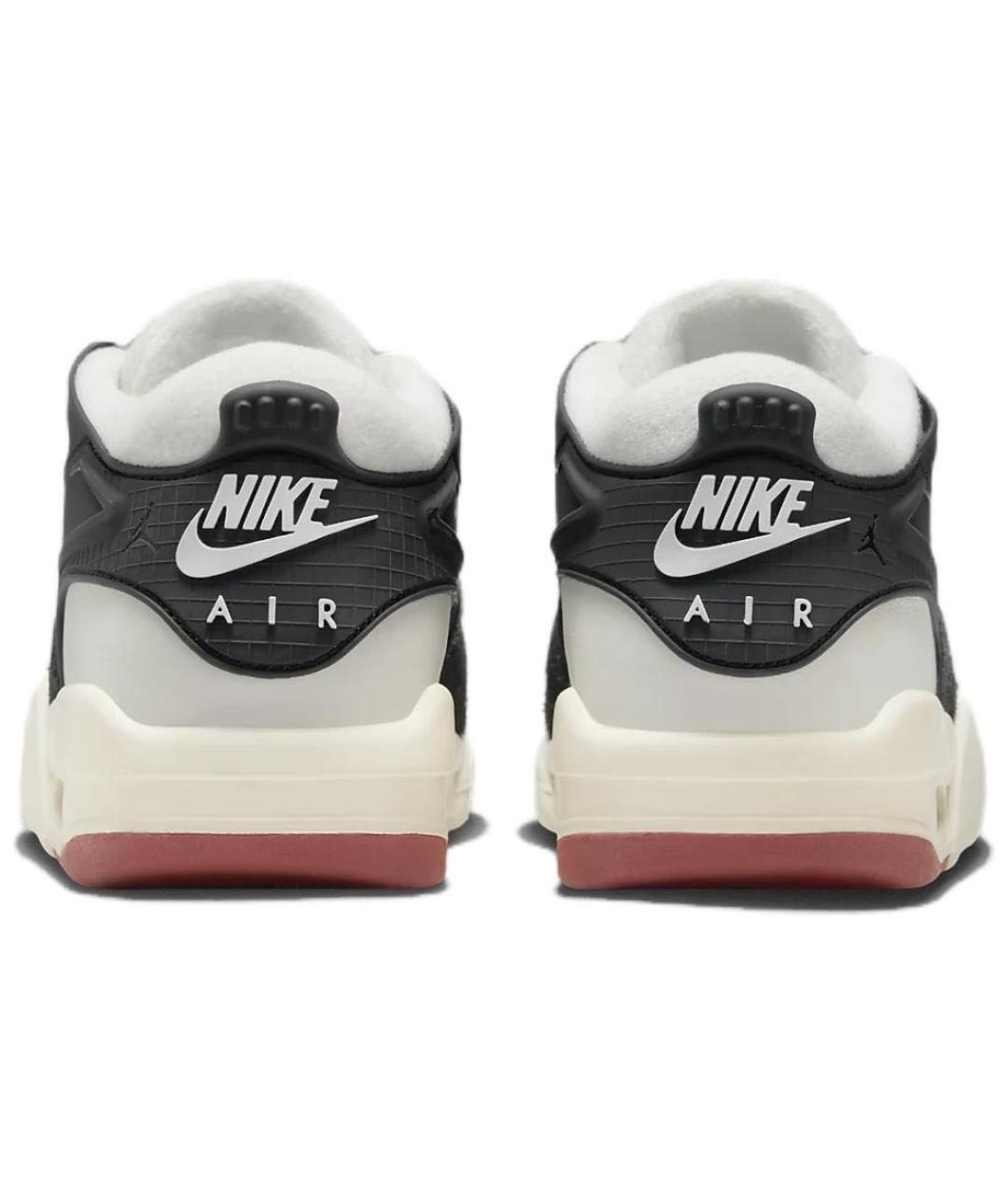 JORDAN Черные кожаные низкие кроссовки / кеды, фото 4