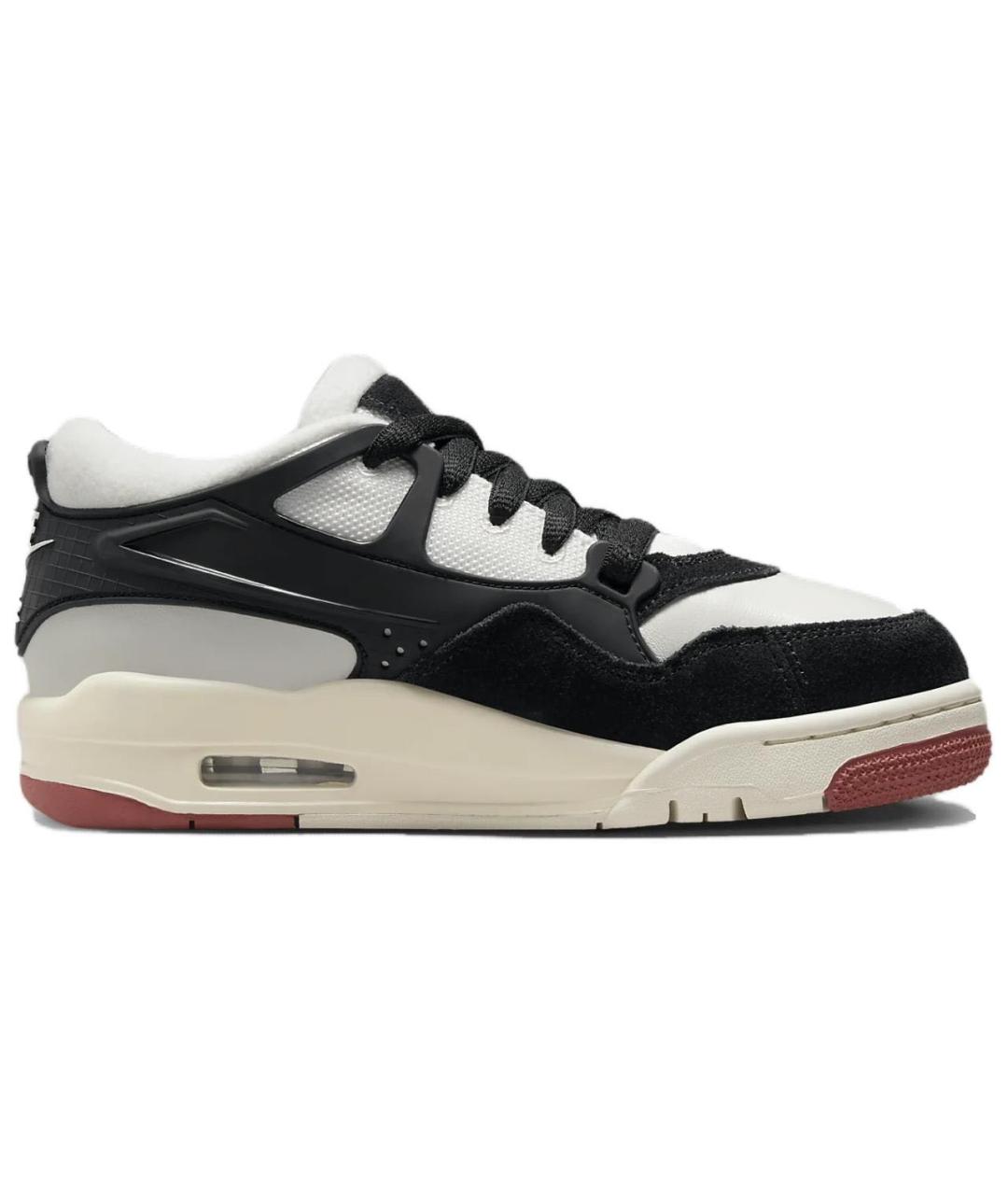 JORDAN Черные кожаные низкие кроссовки / кеды, фото 1