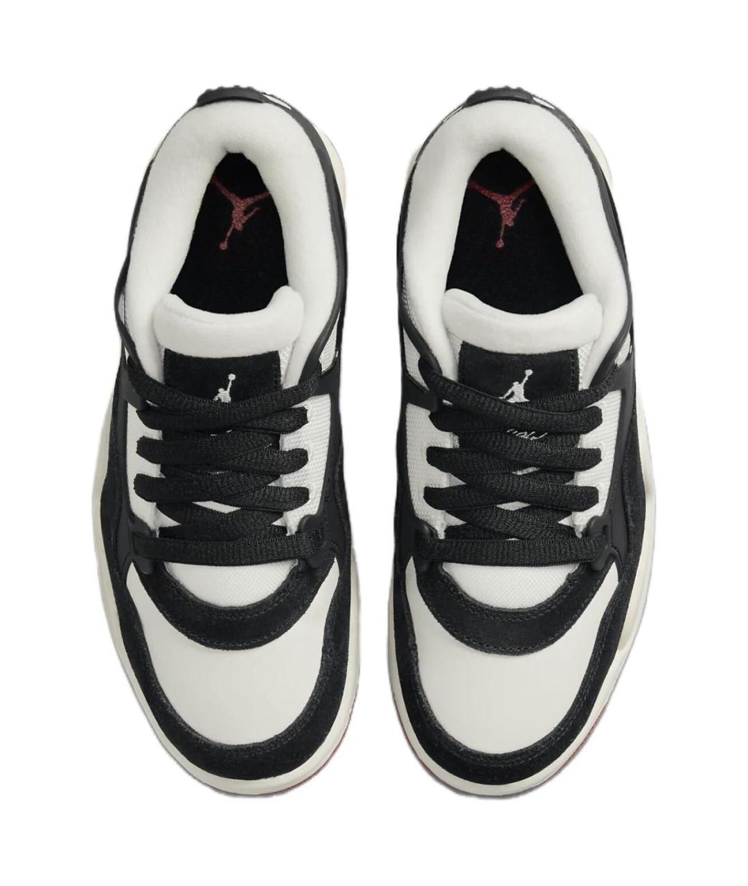 JORDAN Черные кожаные низкие кроссовки / кеды, фото 3