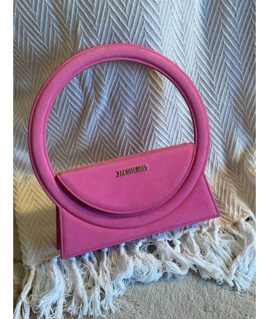JACQUEMUS Розовая сумка с короткими ручками, фото 3