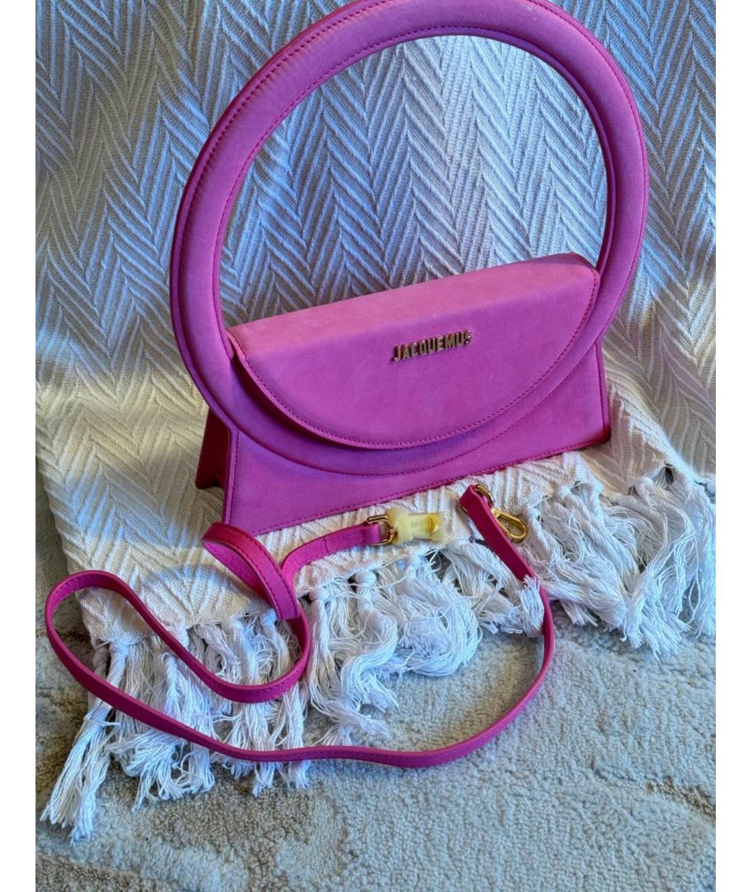 JACQUEMUS Розовая сумка с короткими ручками, фото 2