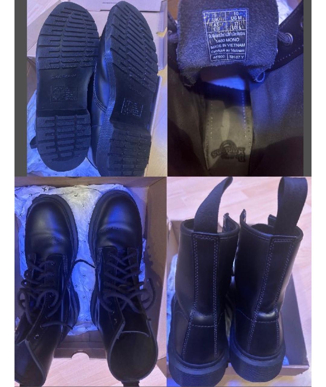 DR. MARTENS Черные кожаные высокие ботинки, фото 3