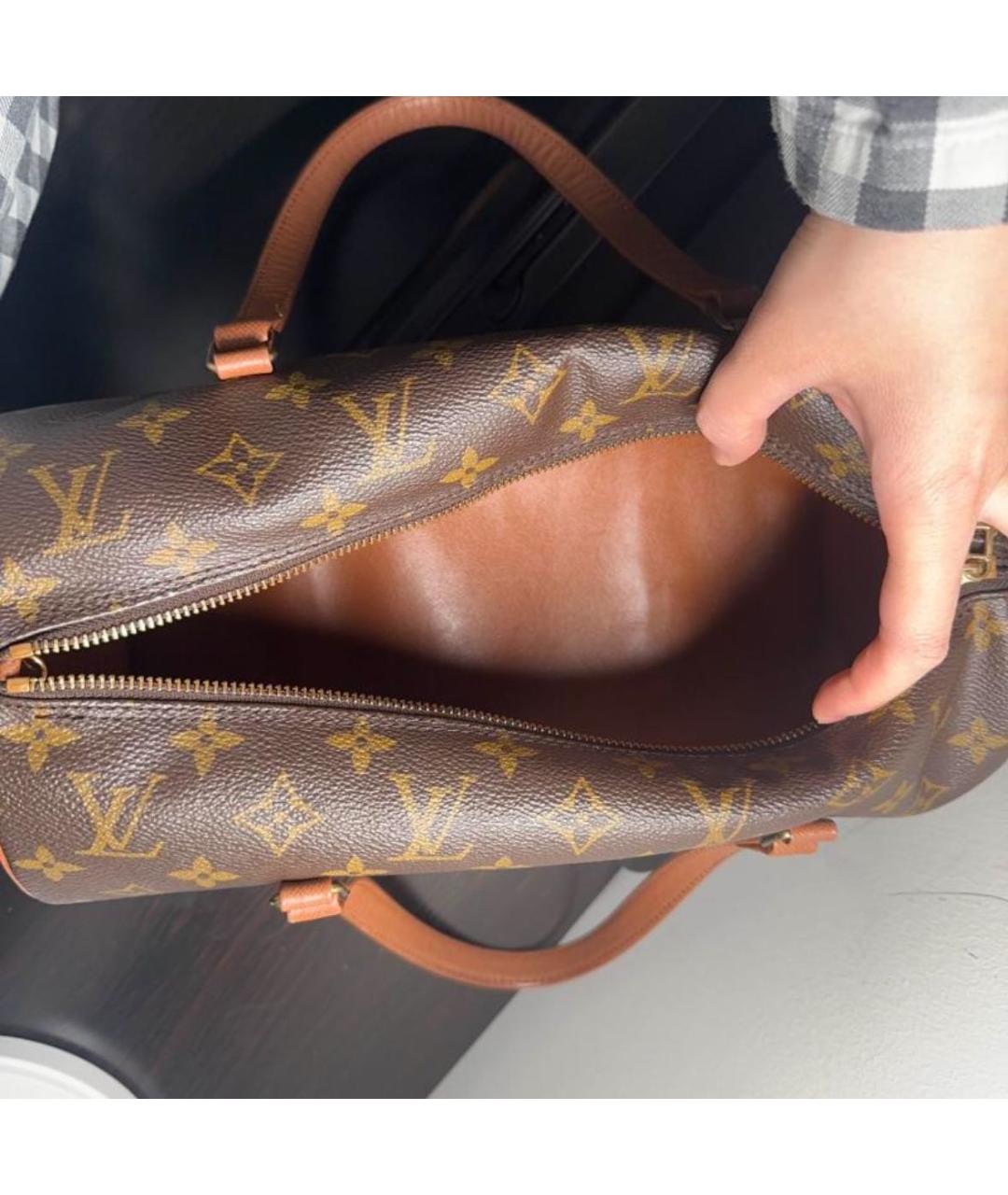 LOUIS VUITTON Коричневая сумка с короткими ручками, фото 4