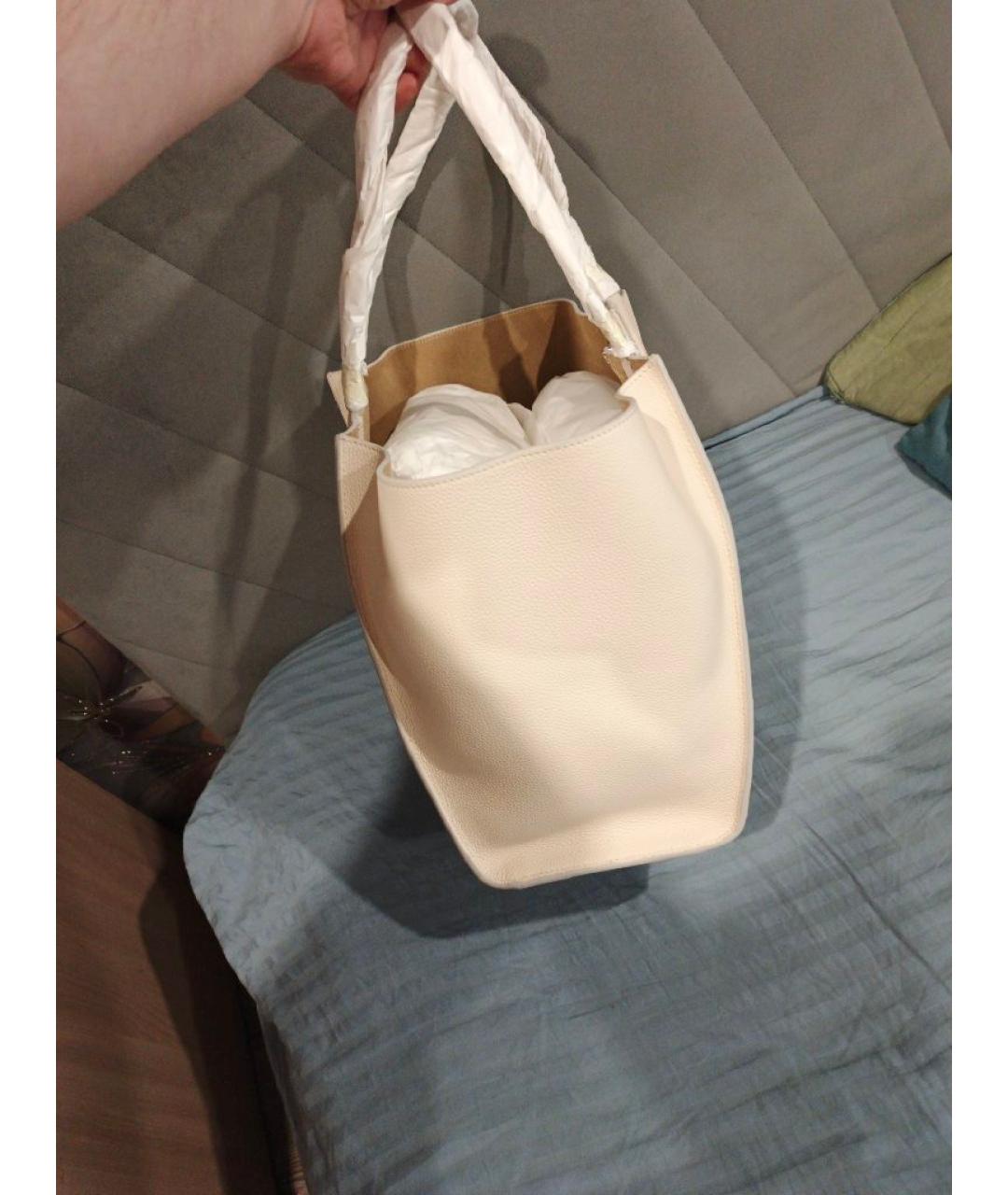 ZADIG & VOLTAIRE Белая кожаная сумка с короткими ручками, фото 2