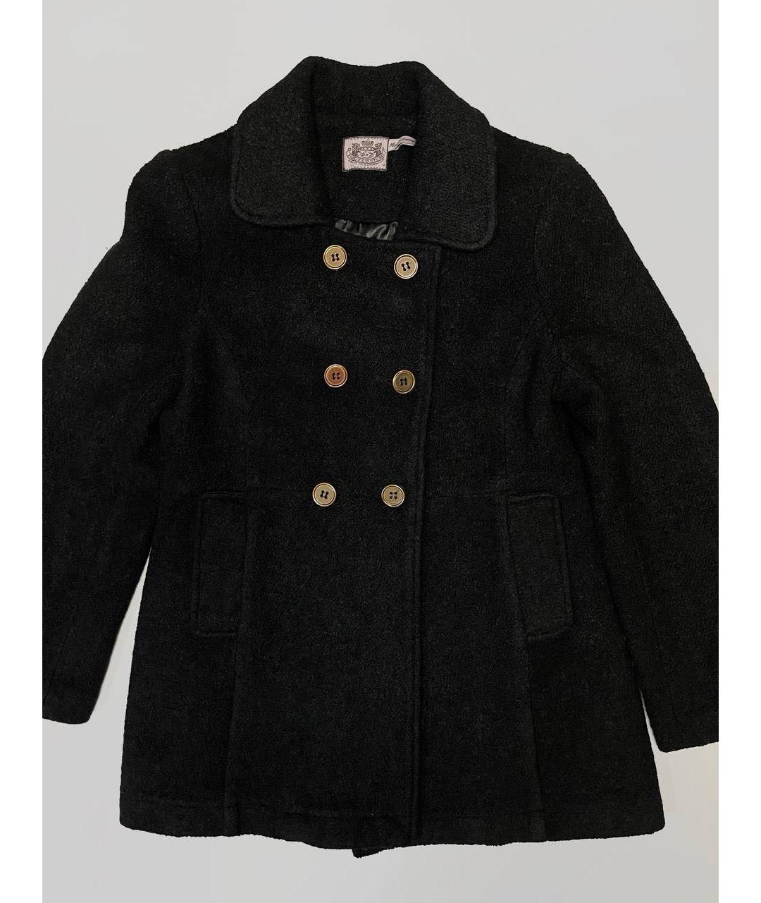 JUICY COUTURE Черное шерстяное пальто, фото 5