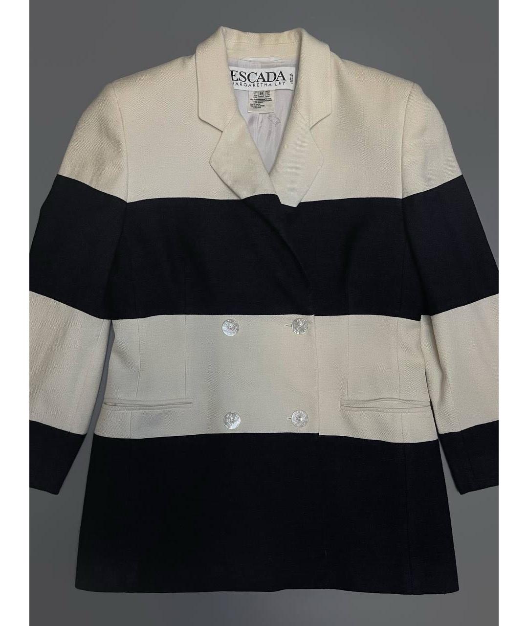 ESCADA Белый шерстяной жакет/пиджак, фото 3