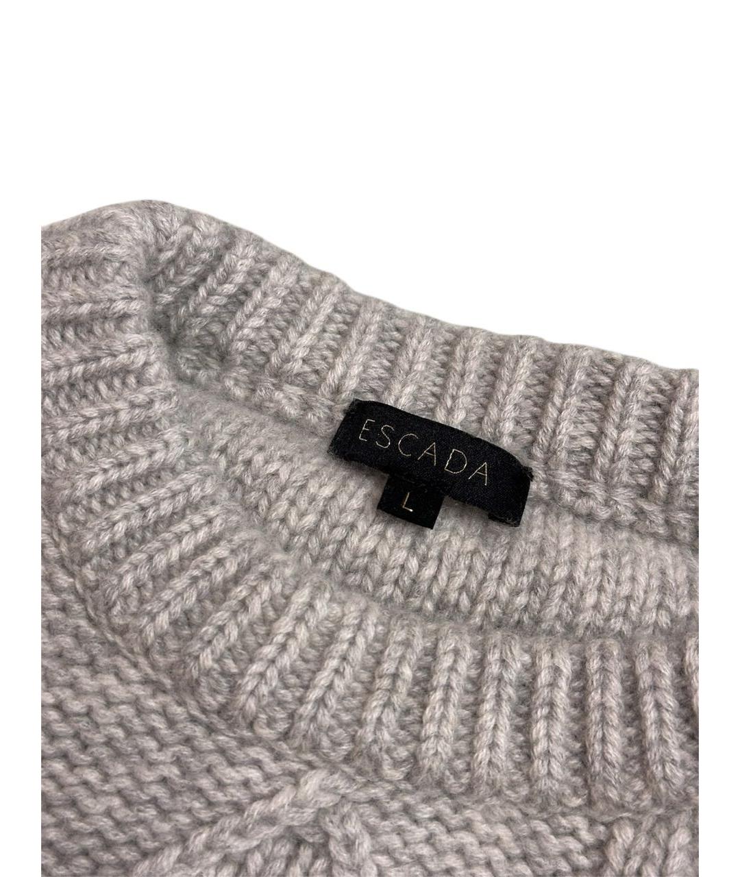 ESCADA Серый шерстяной джемпер / свитер, фото 3