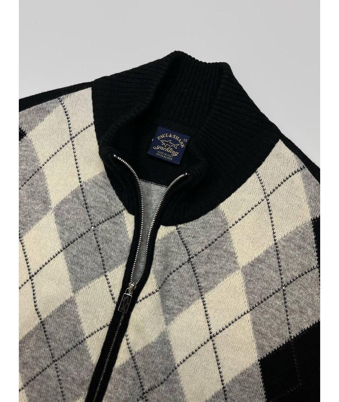 PAUL & SHARK Черный шерстяной кардиган, фото 3